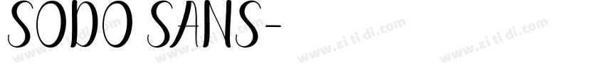 Sodo Sans字体转换